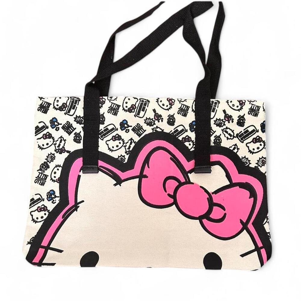 Hello Kitty tote bag with black straps